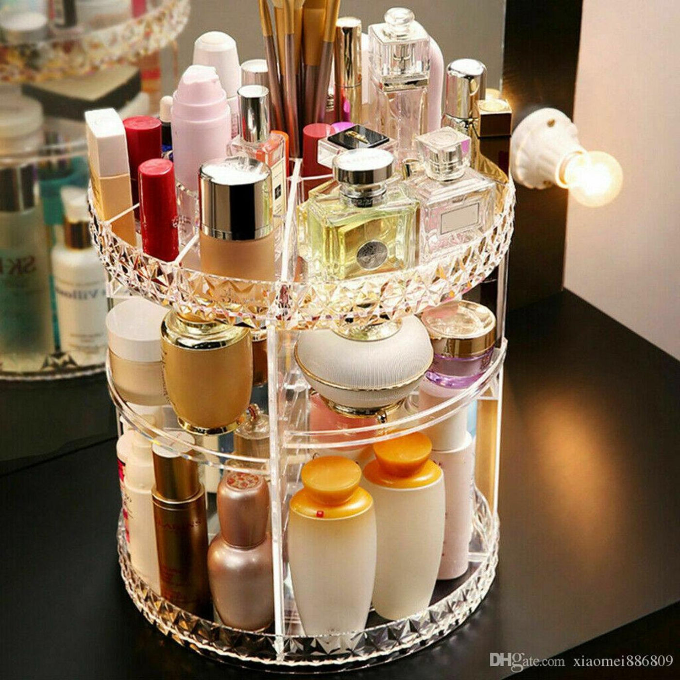 Decorative Diamond Cosmetic Organizer
