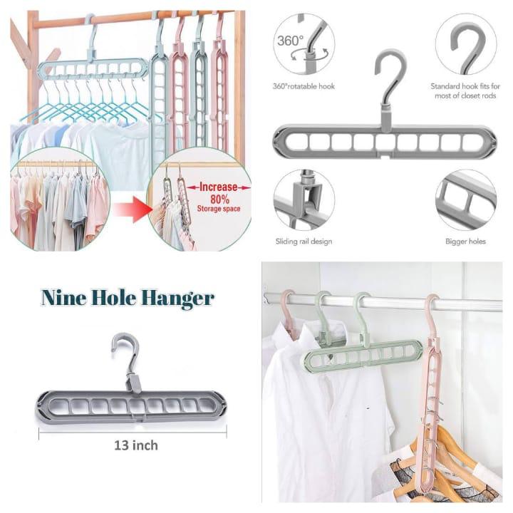 Magic Hanger Multipurpose 9 Hole Space Saving